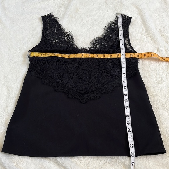 French Connection Black Lace Top Sz 0 - Picture 3 of 7